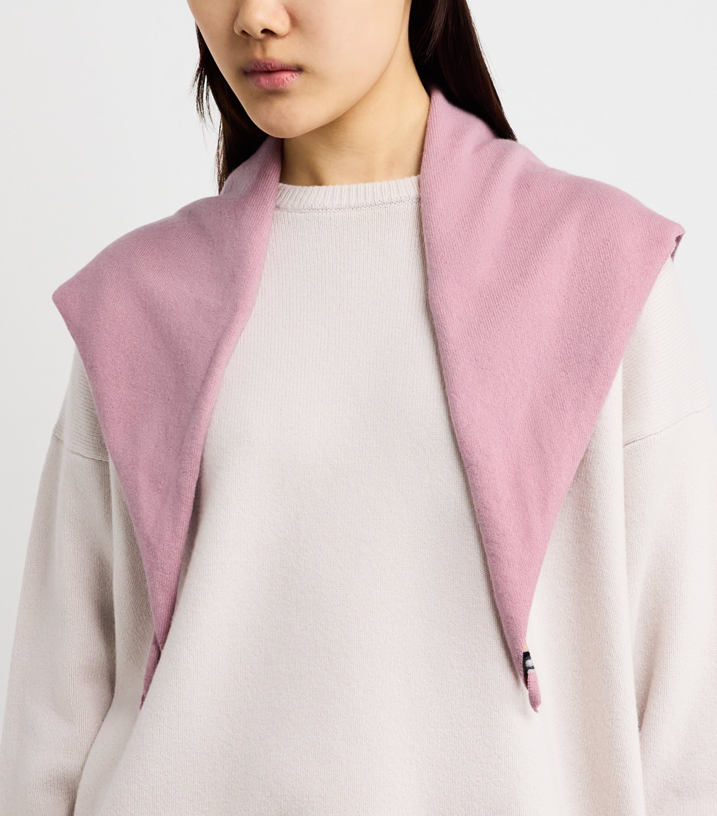 extreme cashmere Pink Cashmere-Blend No.35 Bandana