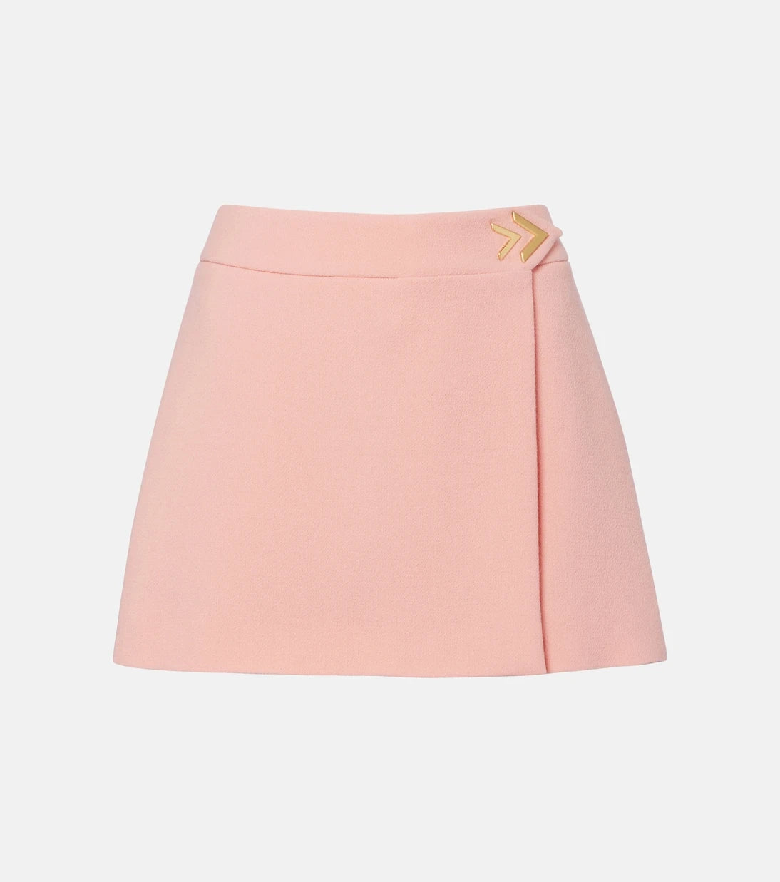 Valentino - VGold virgin wool crêpe miniskirt