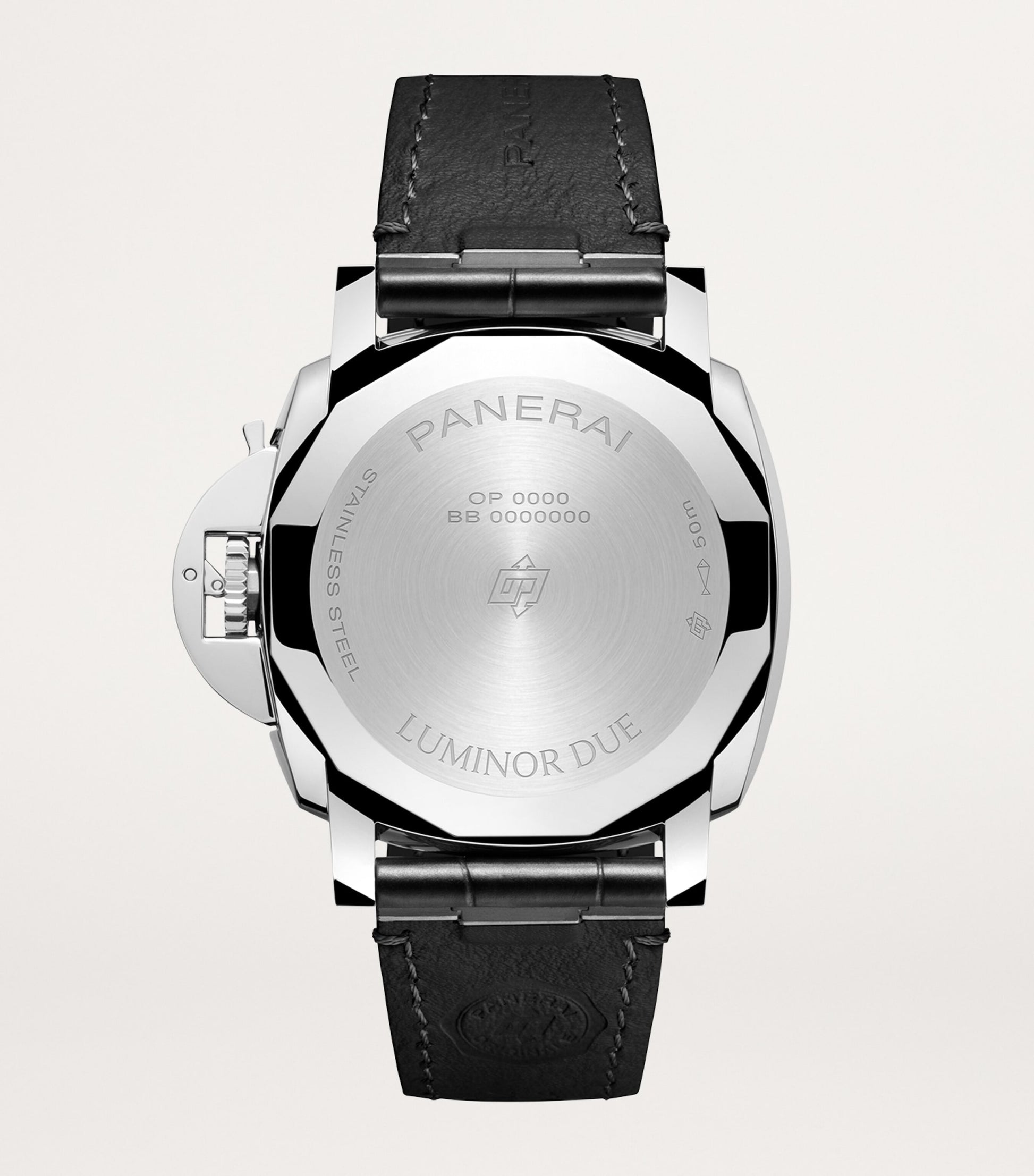 Panerai Stainless Steel and Alligator Luminor Due Watch 42mm