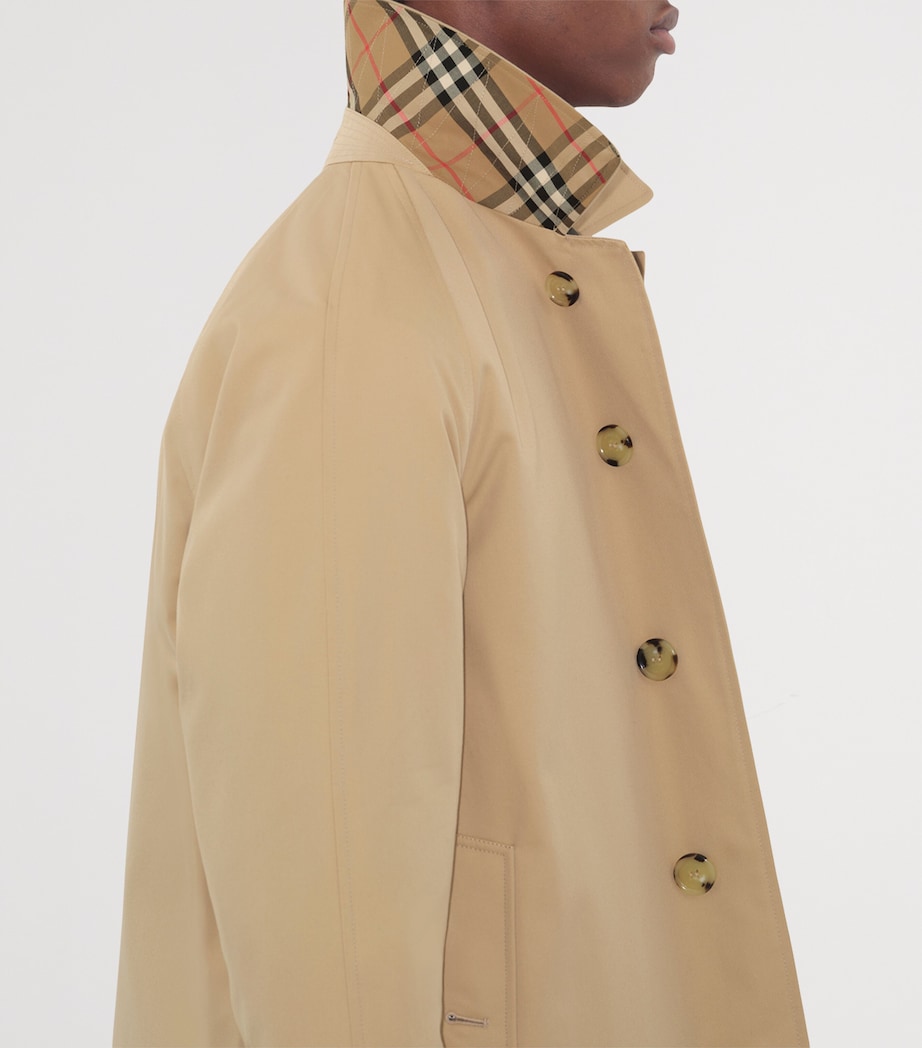 Burberry Yellow Cotton Camden Heritage Short Car Coat