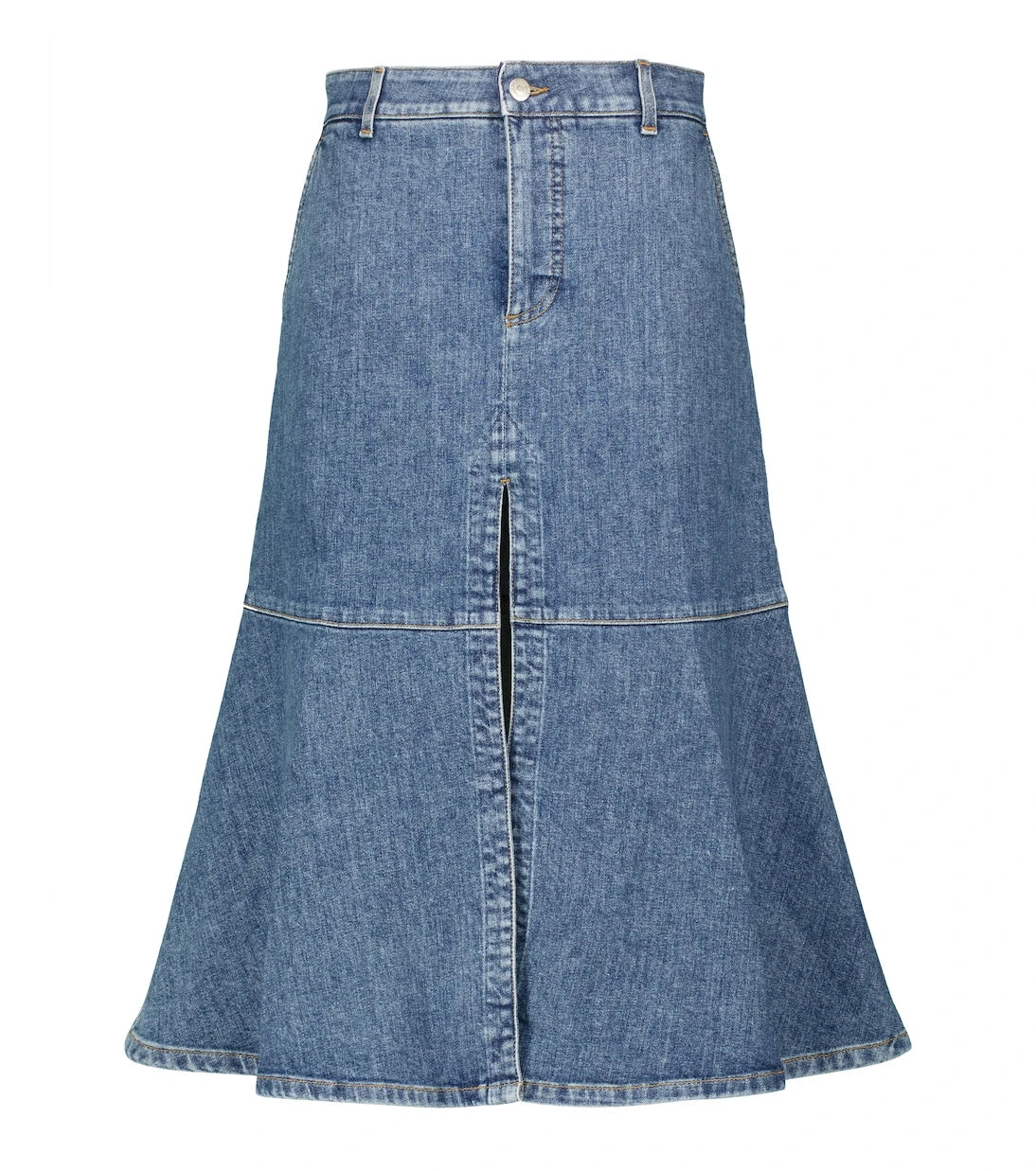 Stella McCartney - Flared denim midi skirt