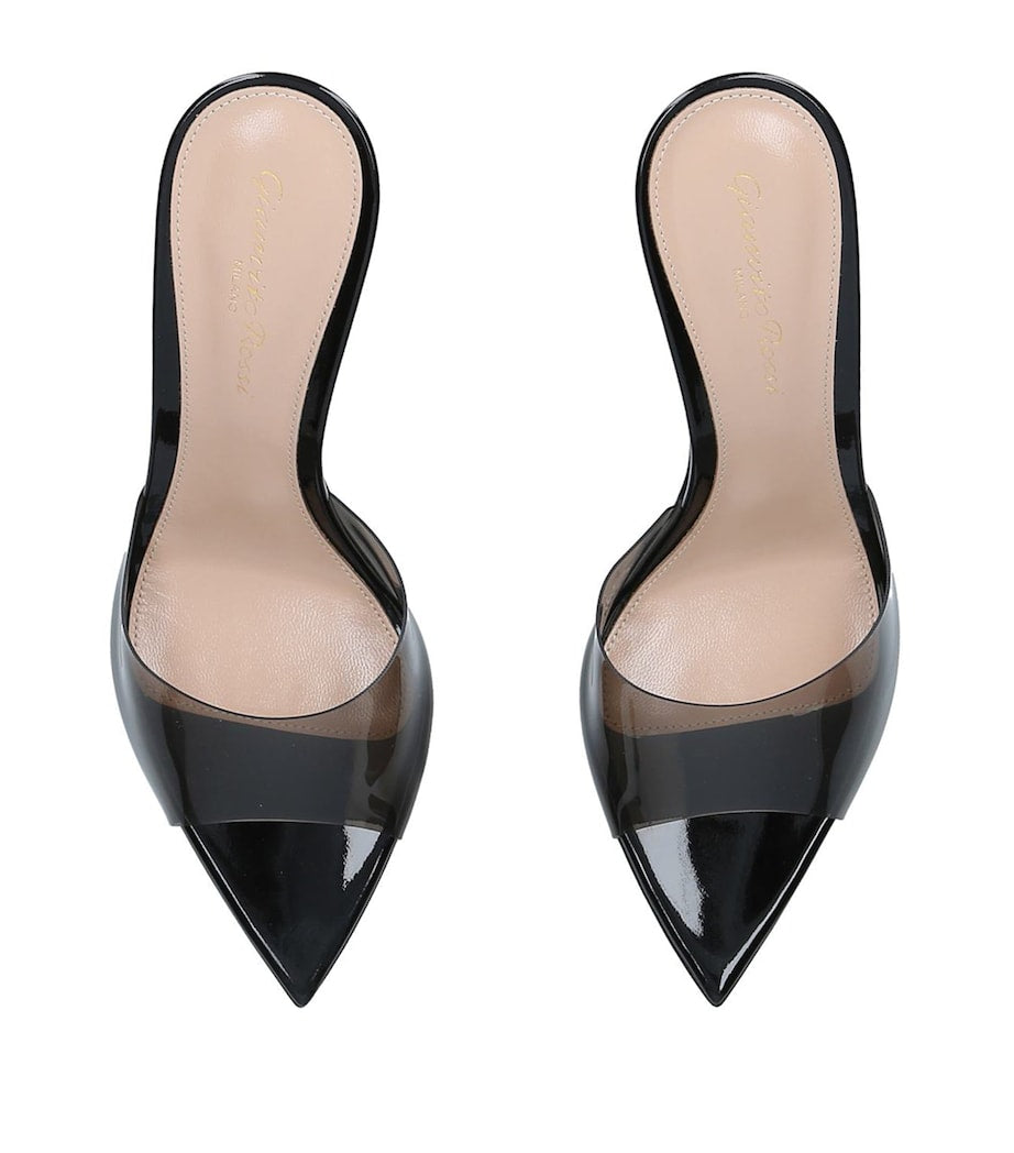 Gianvito Rossi Black Elle Mules 85