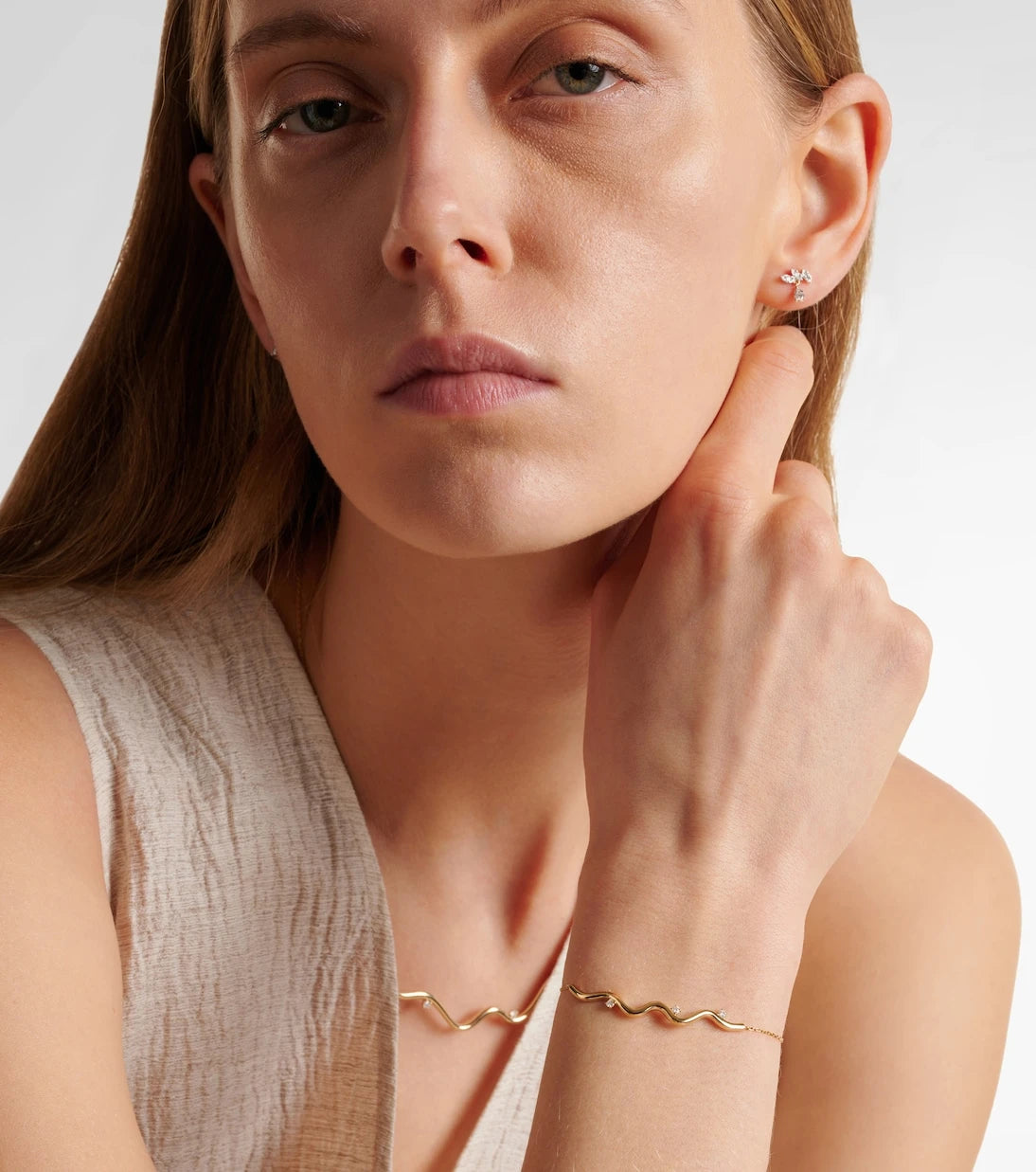 Stone and Strand - Harbor Lights 10kt gold bracelet with diamonds