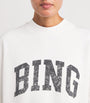 ANINE BING Ivory Cotton Logo Jay Sweatshirt