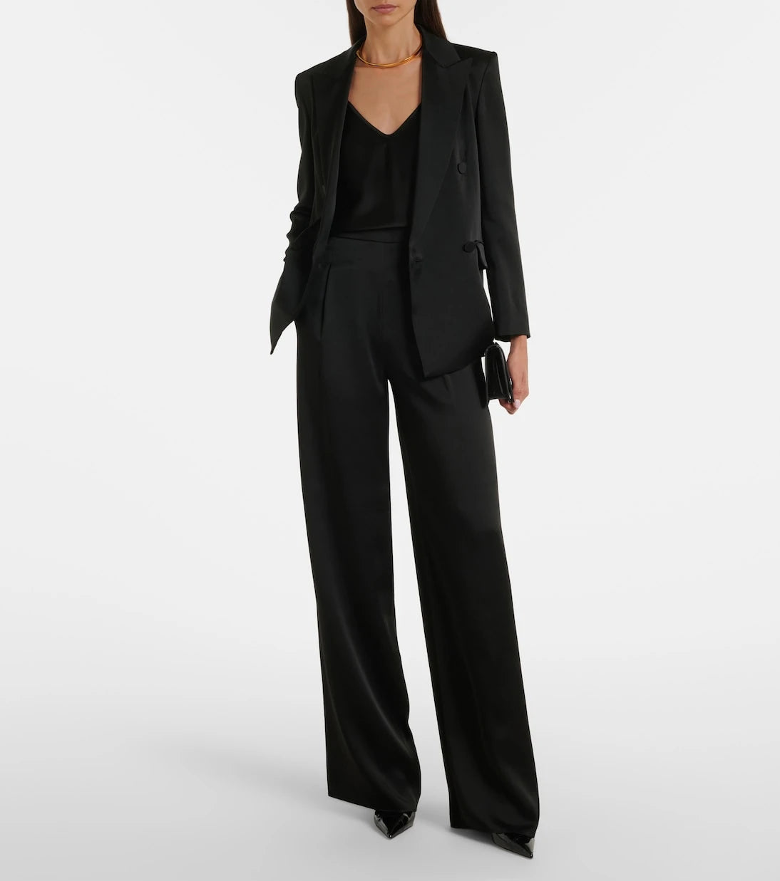 Max Mara - Crêpe satin wide-leg pants