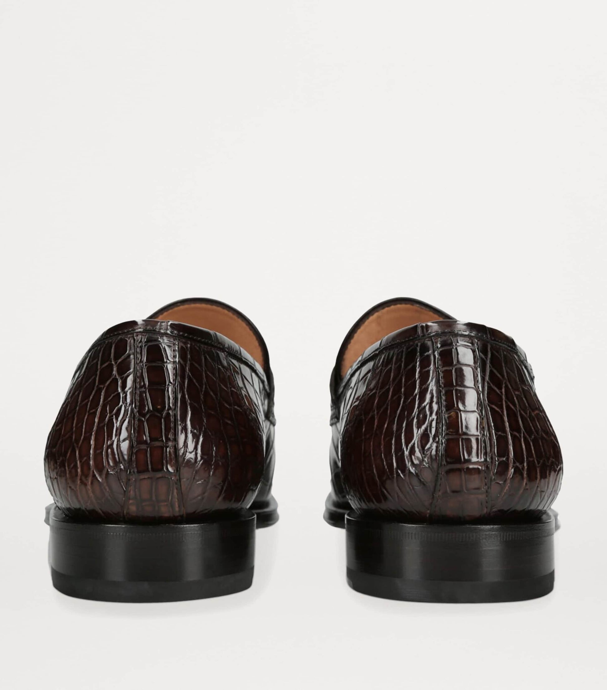 Crocodile Skin Duke Penny Loafers
