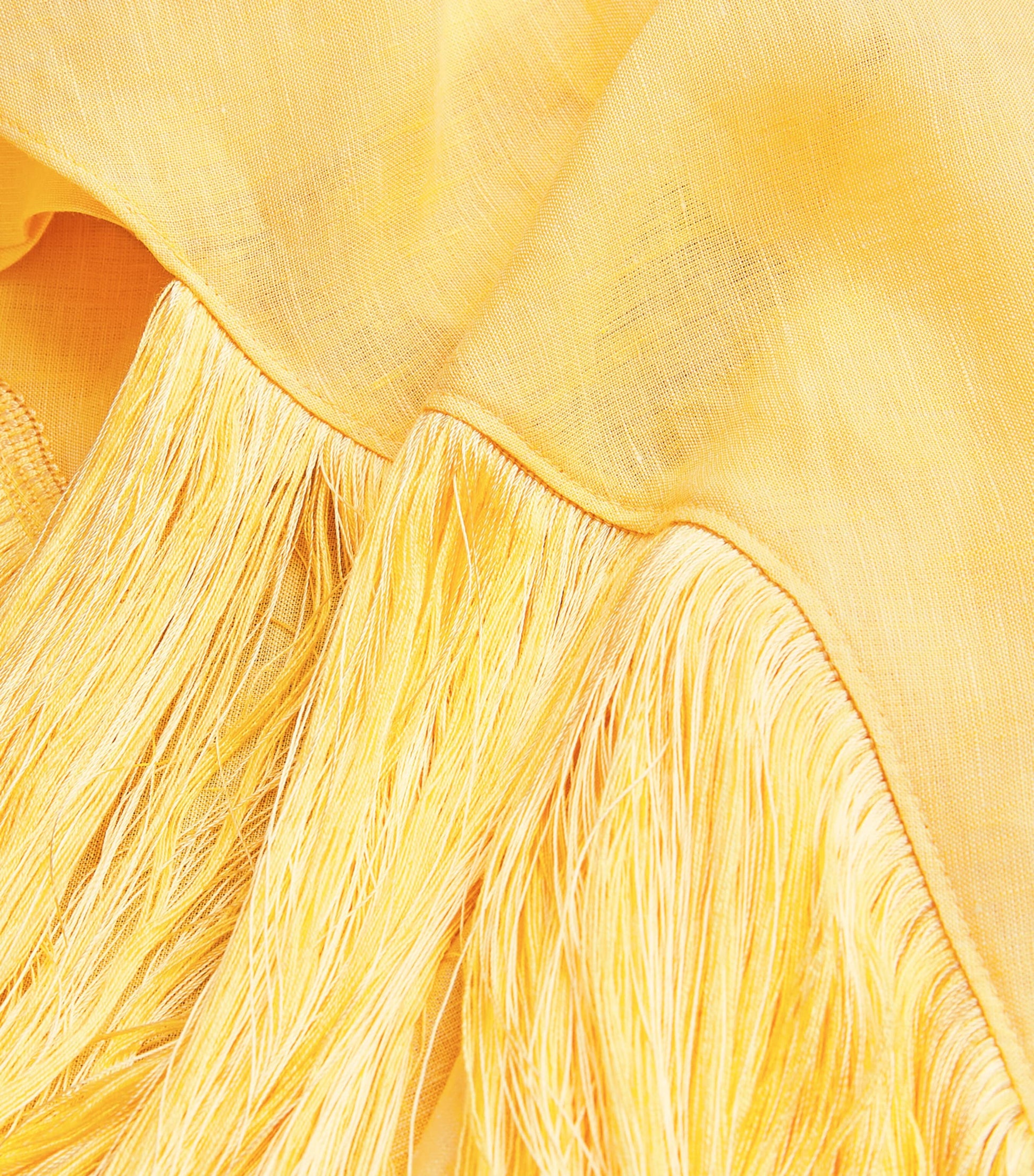 Linen Fringed Athena Mini Dress