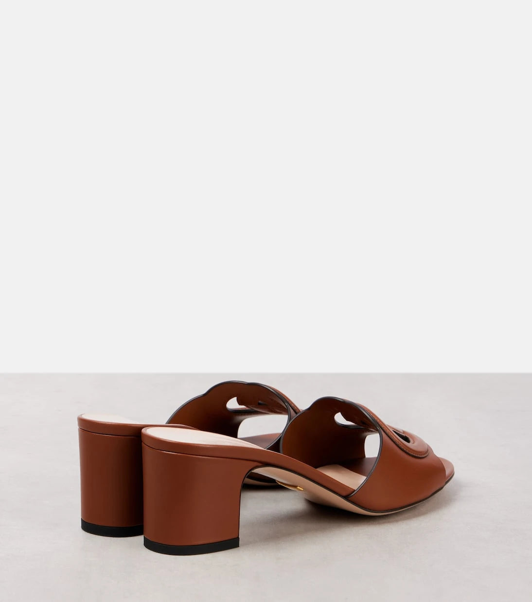 Gucci - Interlocking G leather mules