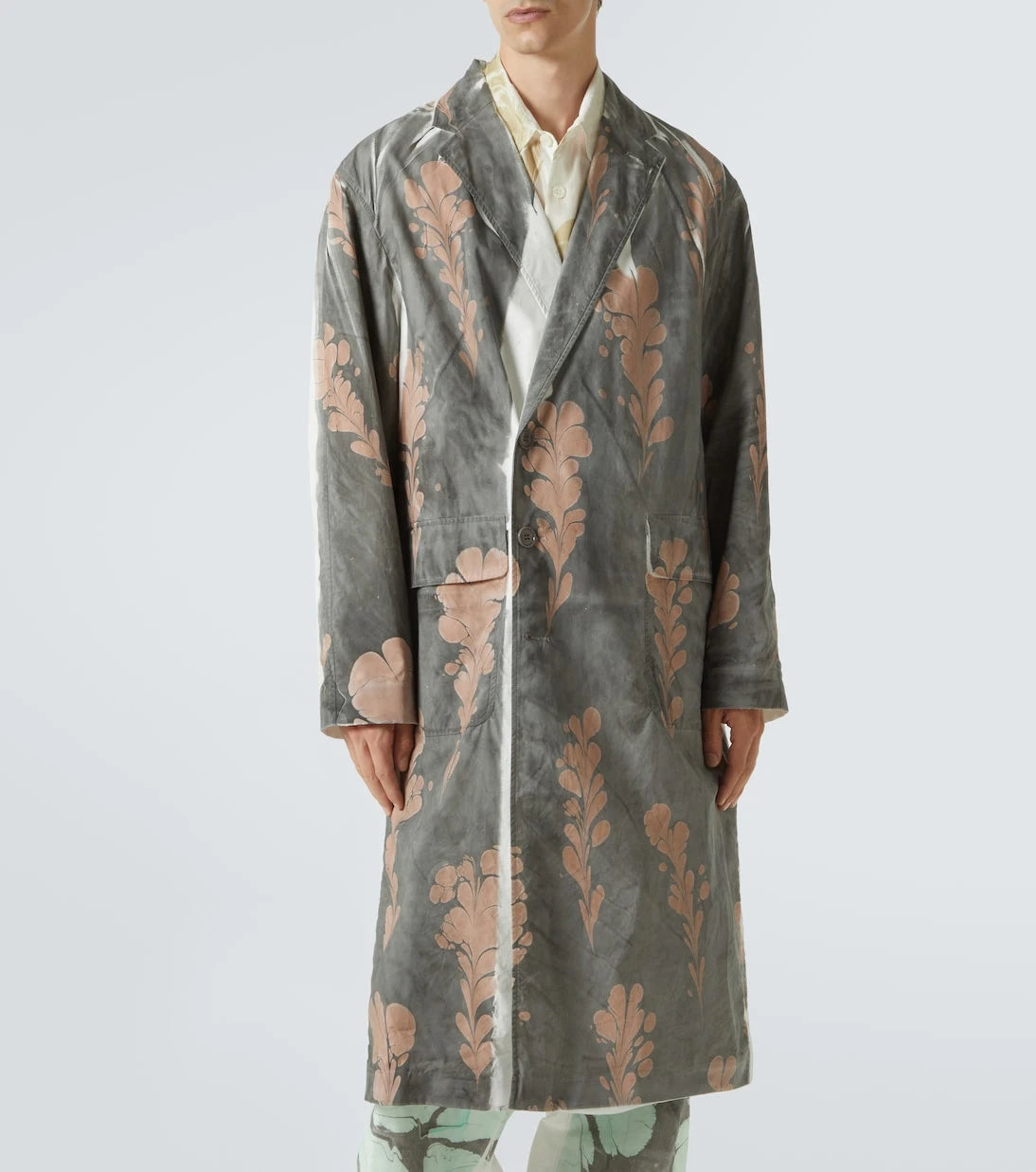 Dries Van Noten - Printed double-breasted cotton coat