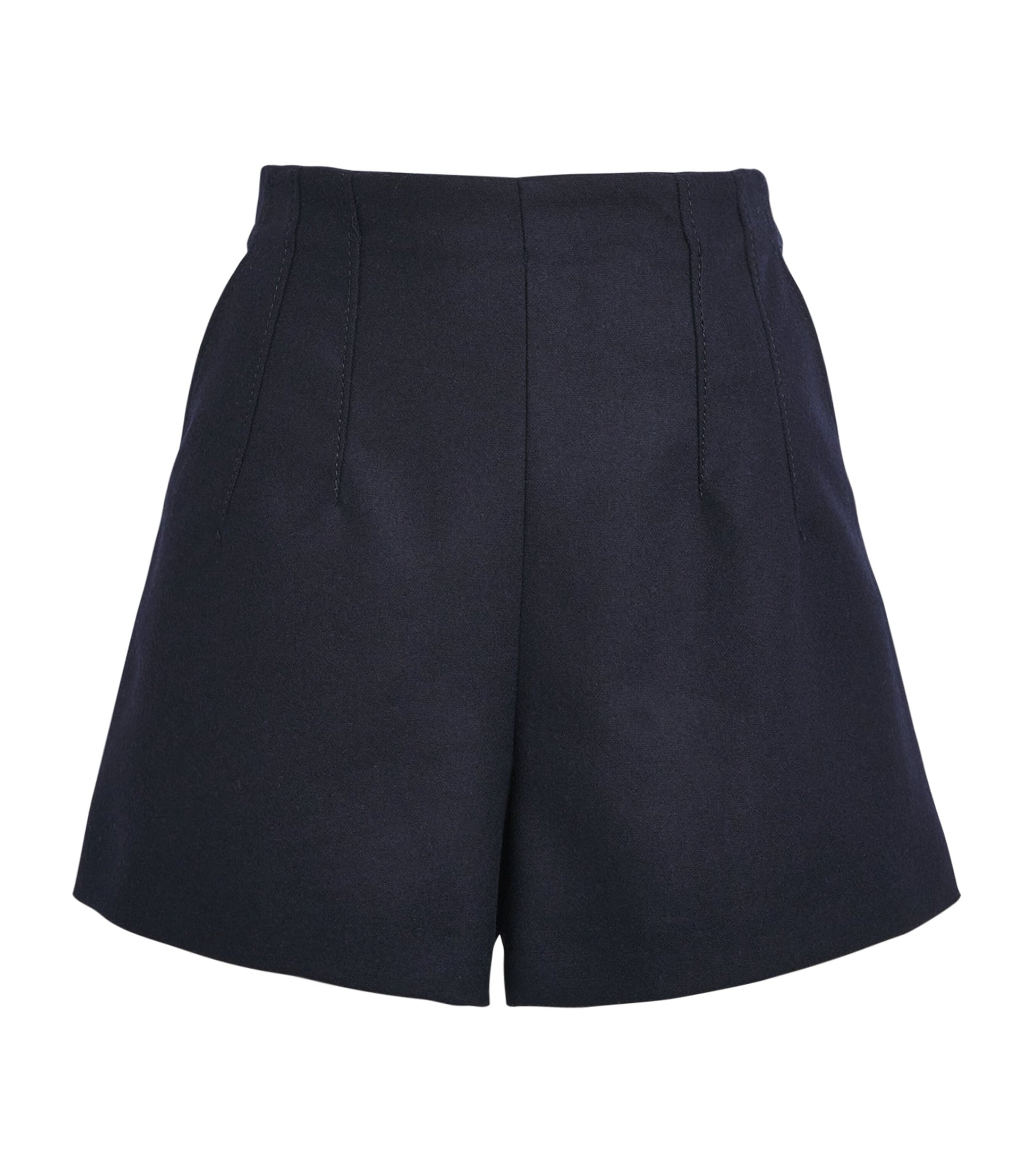 MAX&Co. Blue Wool-Blend Shorts