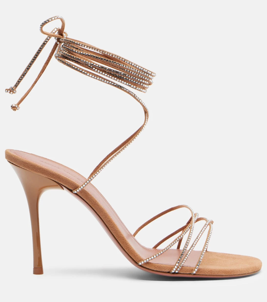 Amina Muaddi - Lori 95 embellished suede sandals