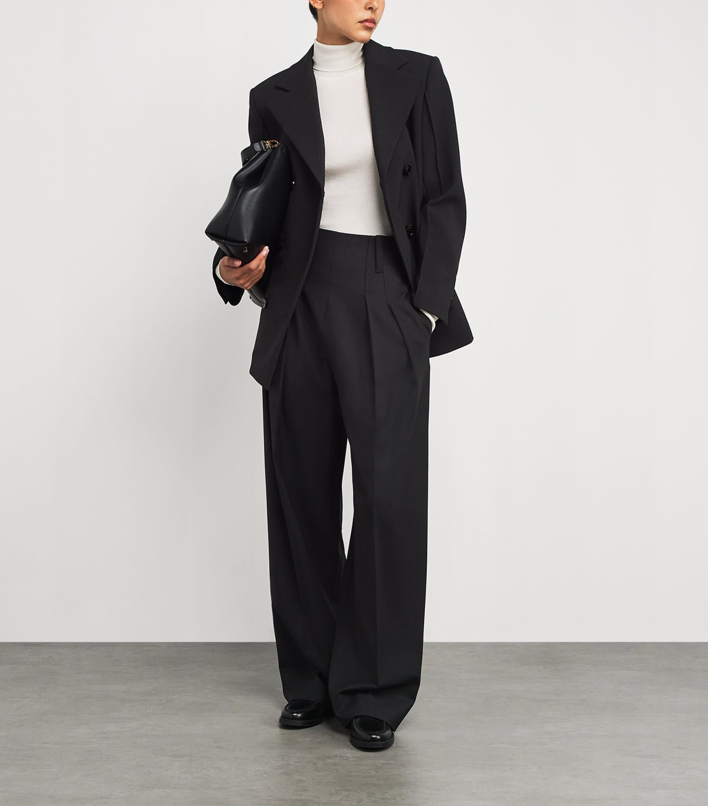 Black Double-Breasted Blazer