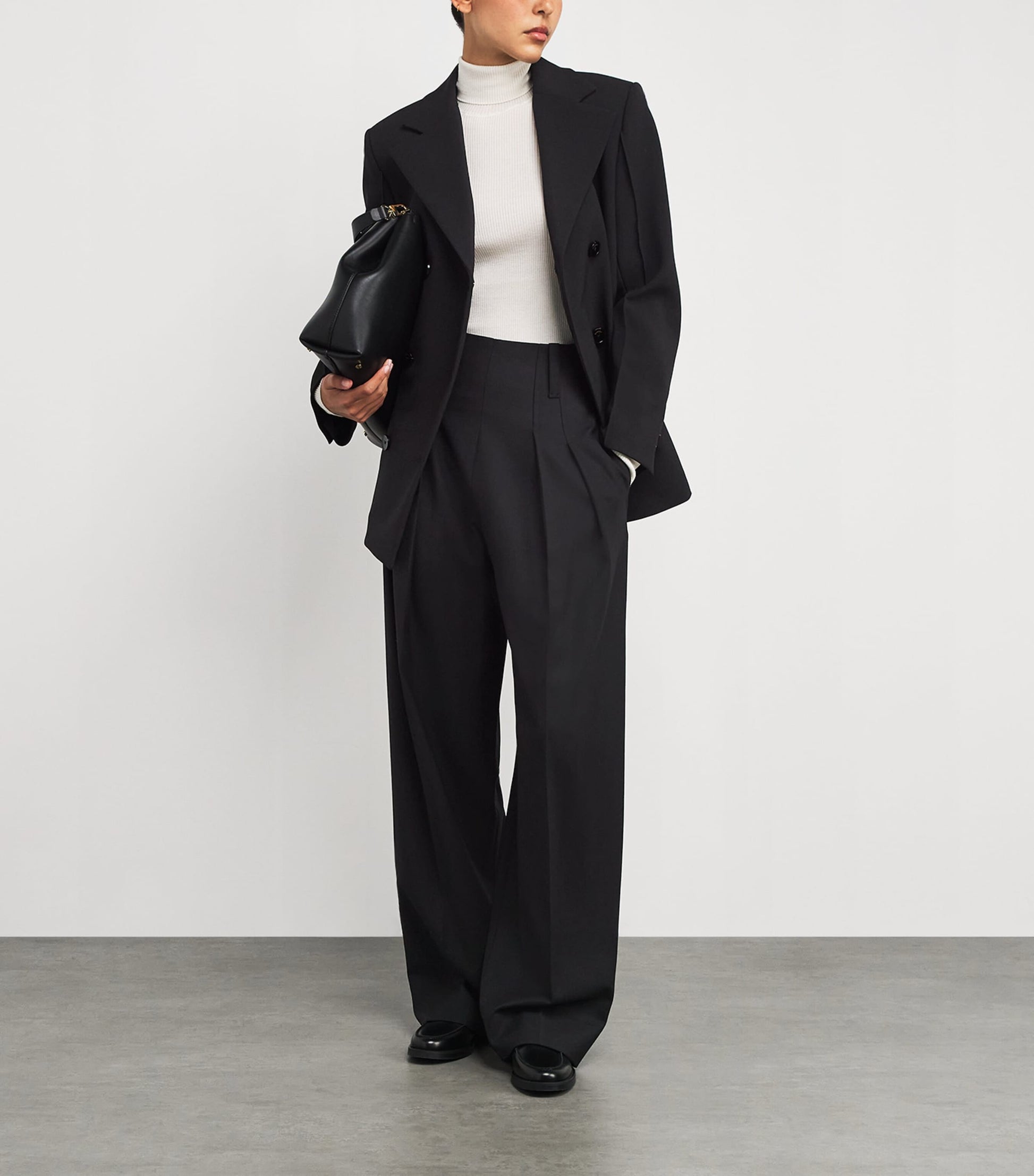 Black Double-Breasted Blazer