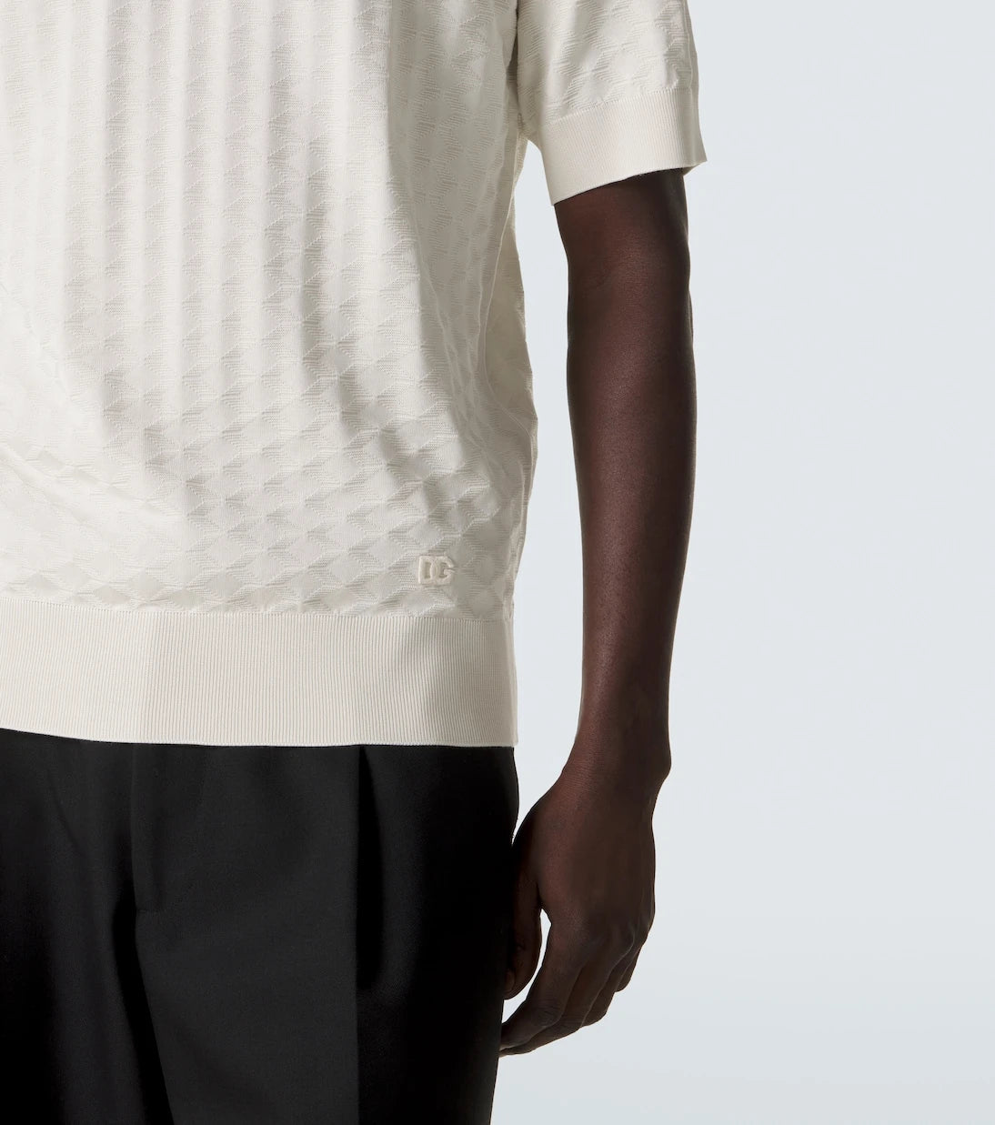 Dolce&Gabbana - DG knitted silk polo shirt