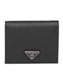 Prada Black Small Saffiano Leather Bifold Wallet