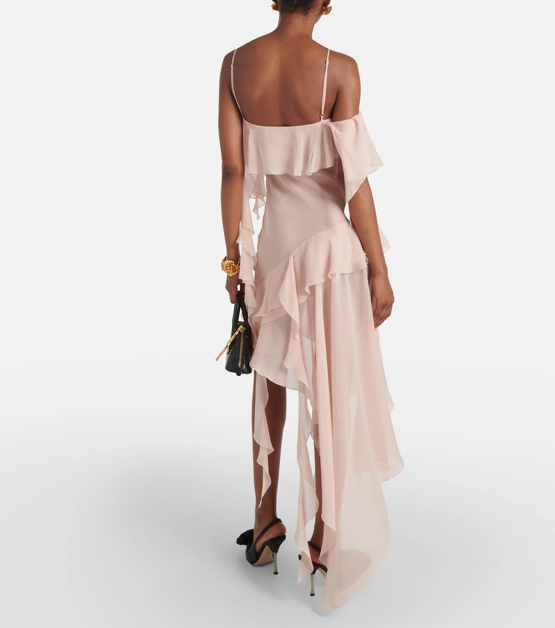 Blumarine - Ruffled silk georgette minidress