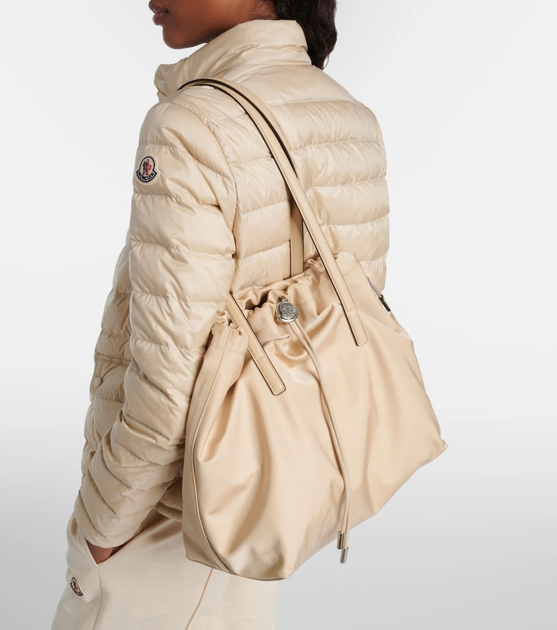 Moncler - New Trick leather-trimmed tote bag