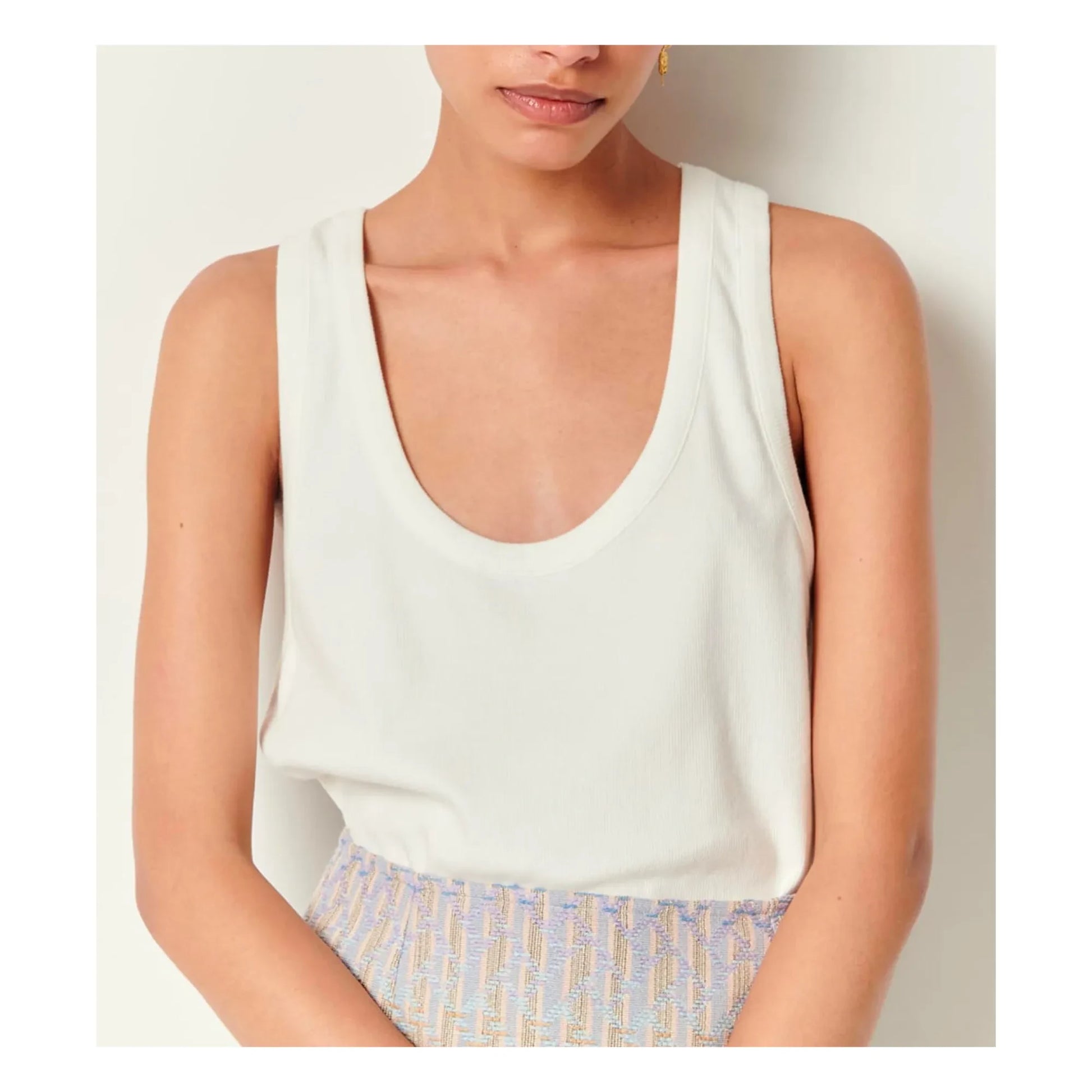 Sessùn - The D ribbed tank top | Optic White