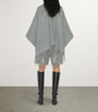 Burberry Grey Wool Reversible Check Cape