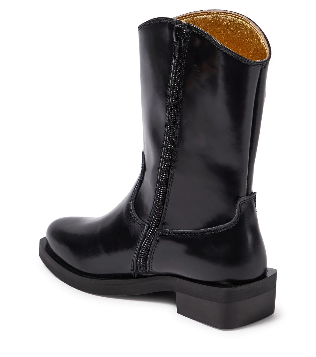 Moschino Kids - Logo patent leather cowboy boots