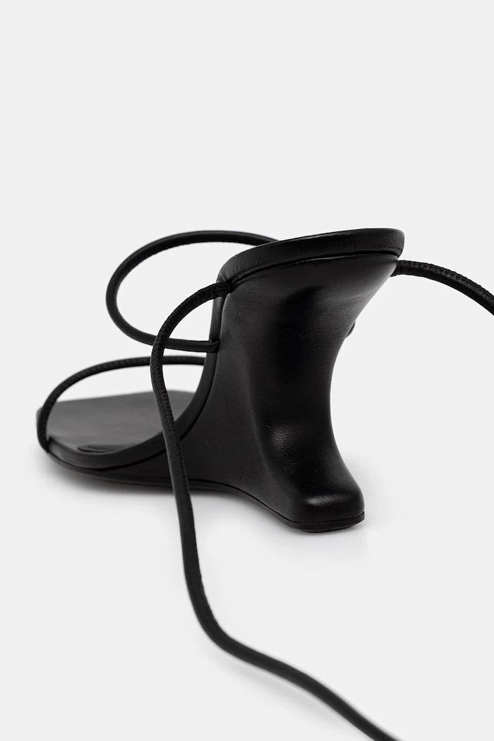 Rick Owens Lilies Cantilever 8 kesik platformlu deri sandaletler