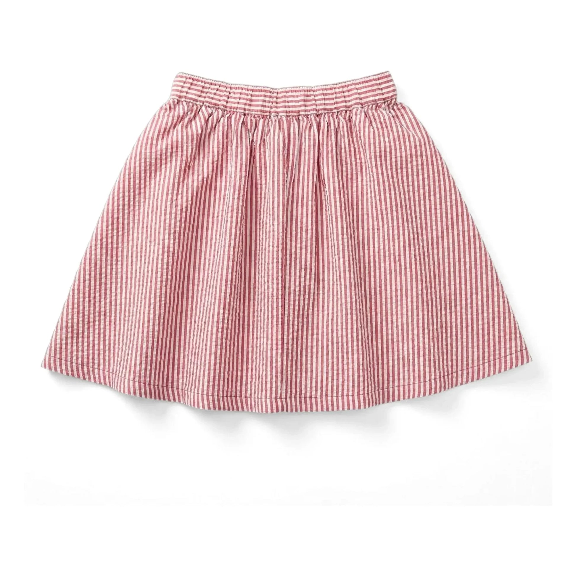 Smallable Kid - Melody Striped Skirt | Cherry red