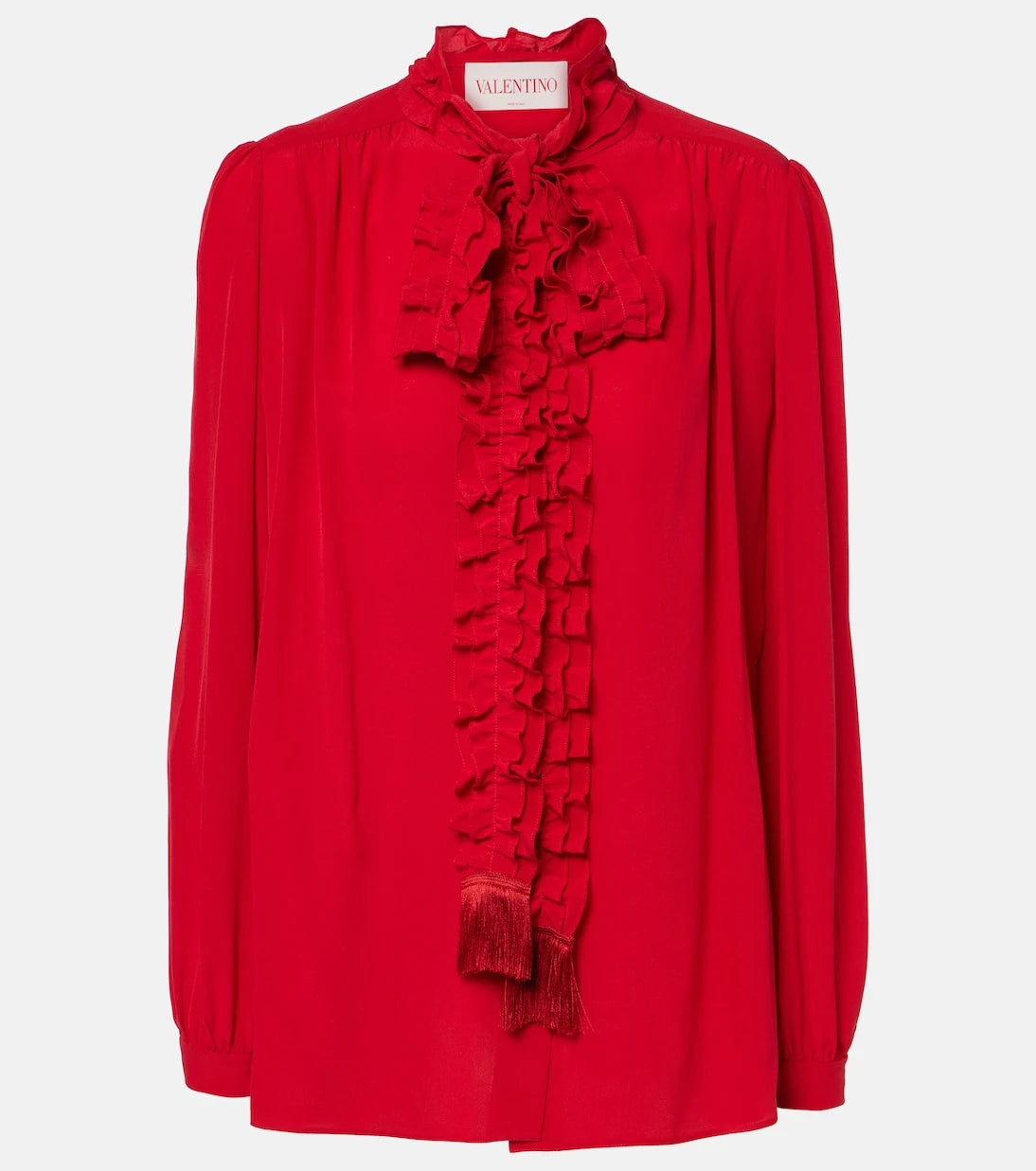 Valentino - Ruffled silk crêpe de chine blouse