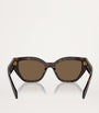 Prada Brown Tortoiseshell Geometric Sunglasses