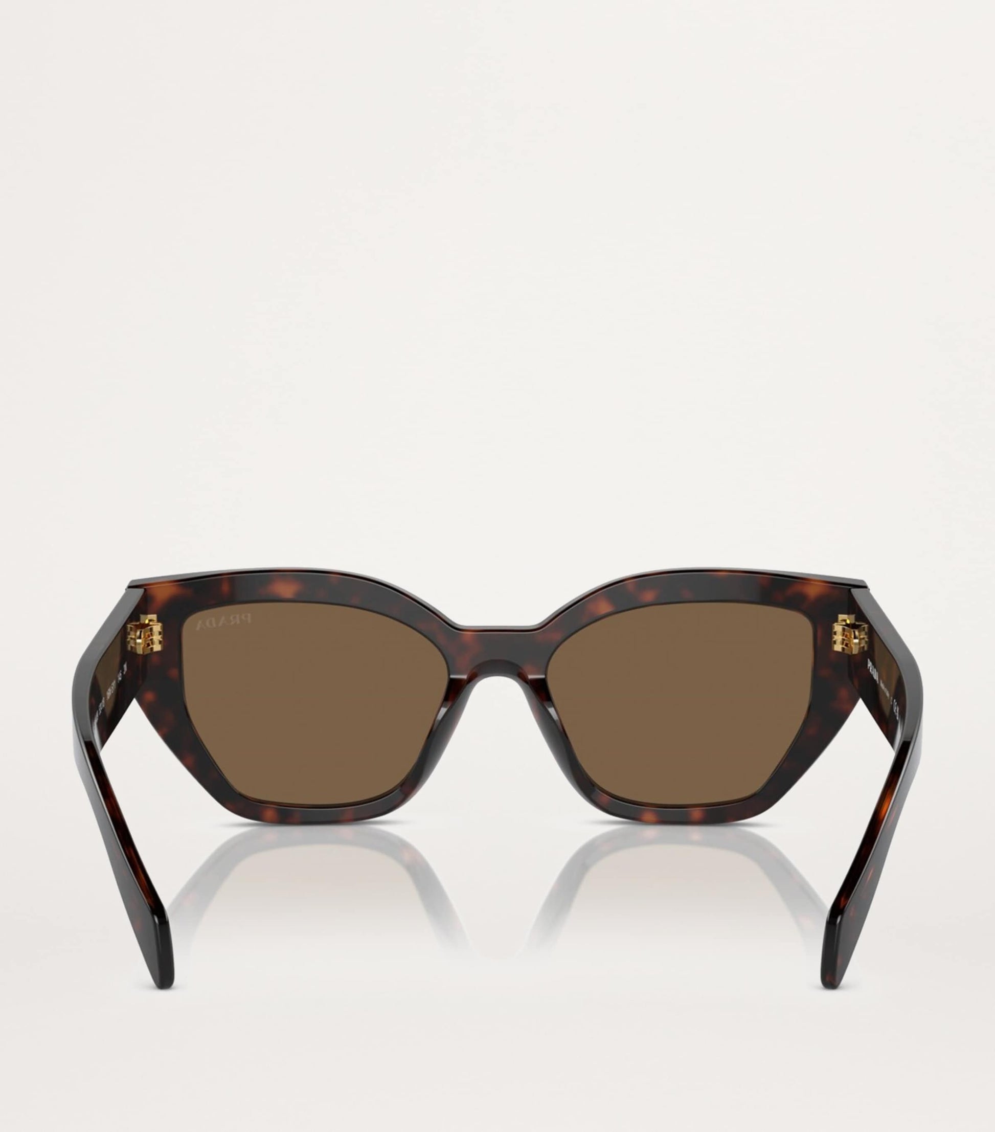 Prada Brown Tortoiseshell Geometric Sunglasses
