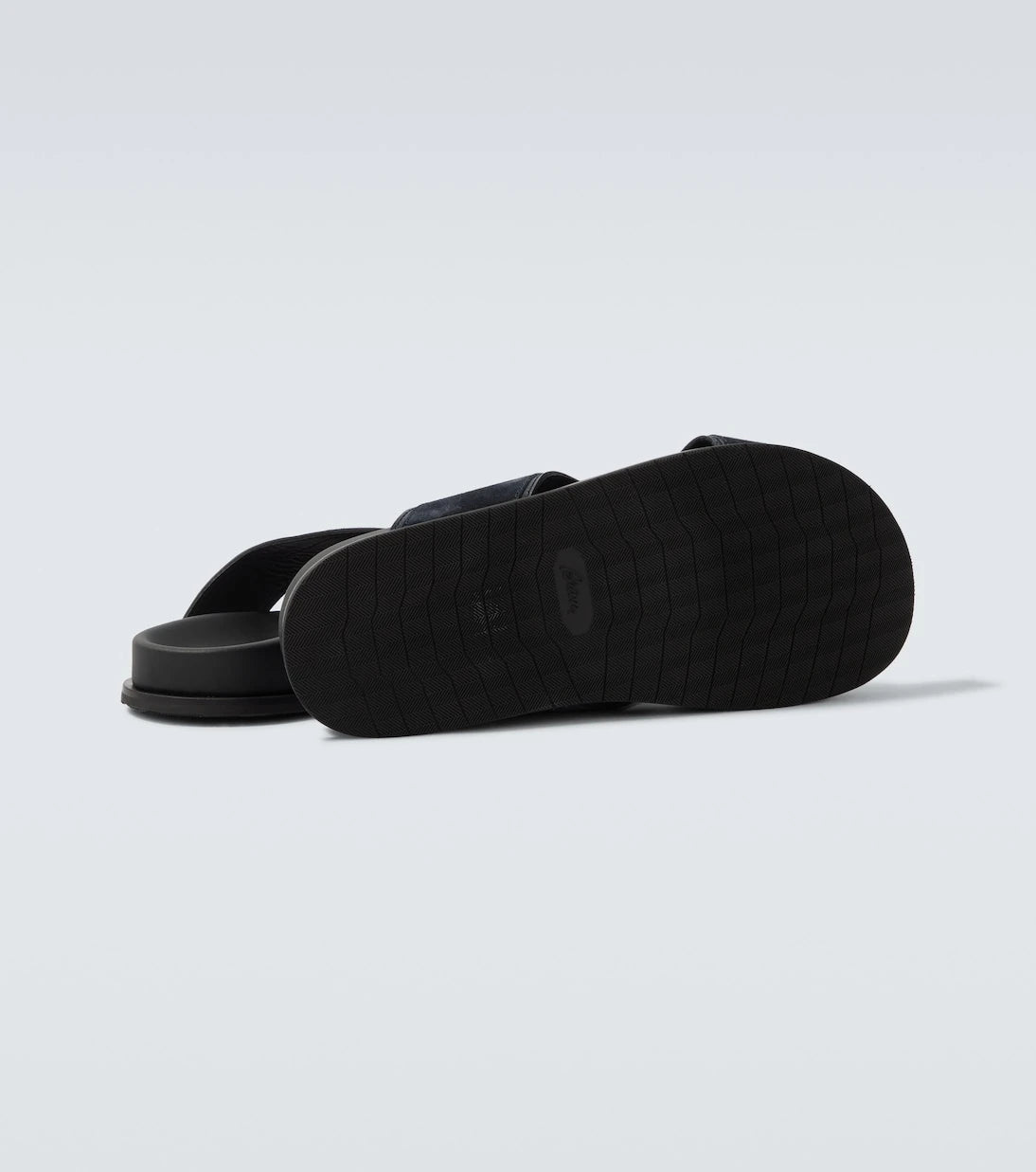 Brioni - Leather-trimmed suede sandals