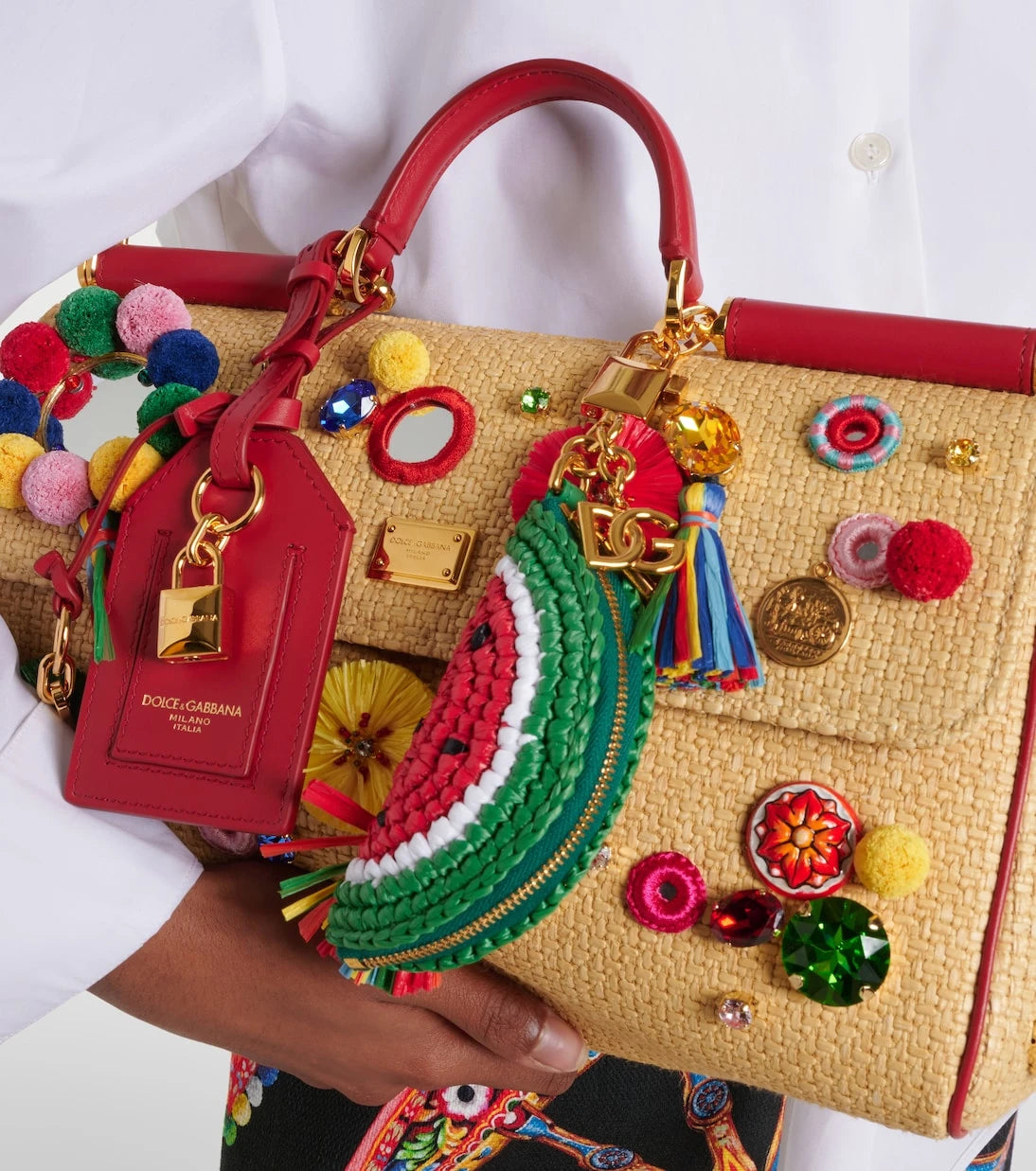 Dolce&Gabbana - Woven bag charm