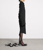 Balenciaga Black Lace-Up Shirt Dress