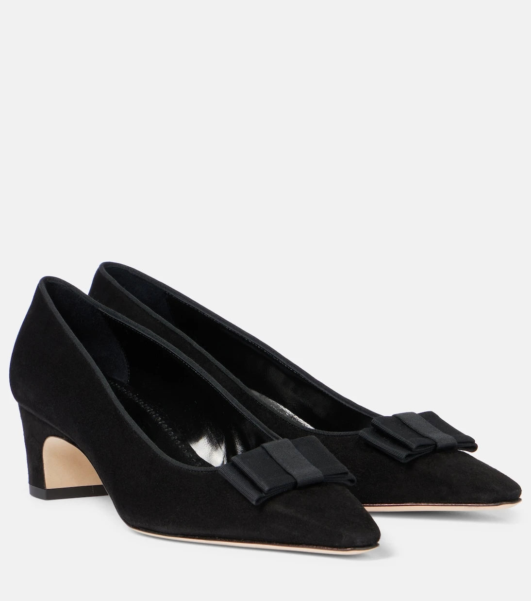 Manolo Blahnik - Reador bow-detail suede pumps