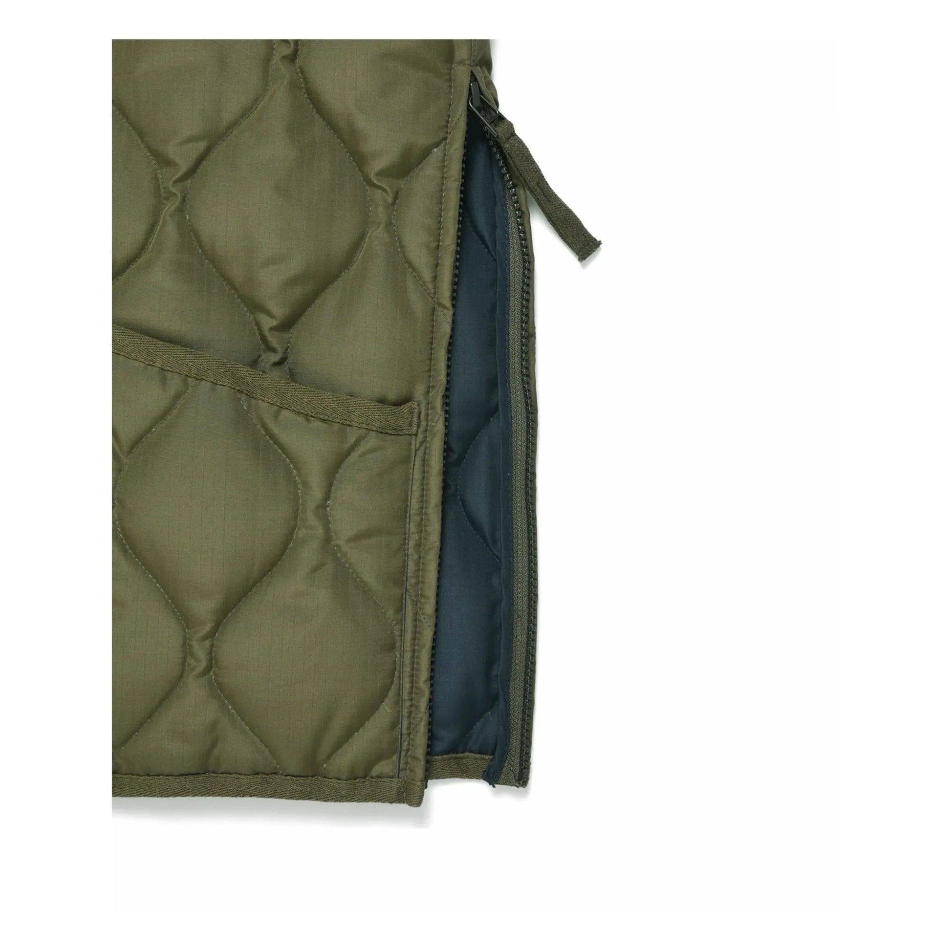 Taion - Unisex V-Neck Sleeveless Military Jacket | Olive