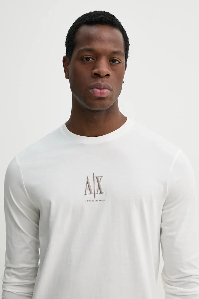Armani Exchange erkek pamuklu uzun kollu bluz