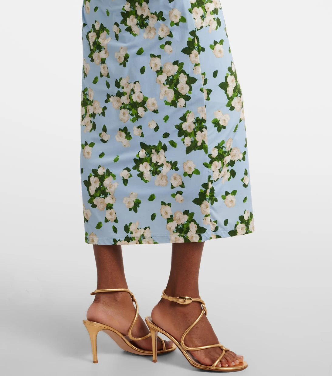 Carolina Herrera - Floral ruched jersey midi dress