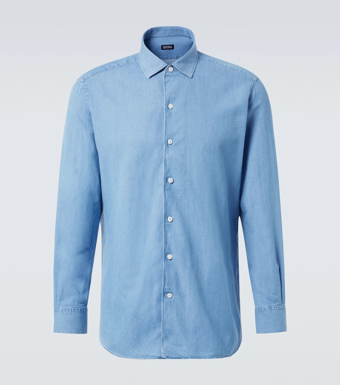 Zegna - Cotton and linen denim shirt