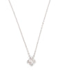 Mini White Gold and Diamond Princess Square Necklace