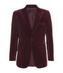 Velvet Single-Breasted Blazer