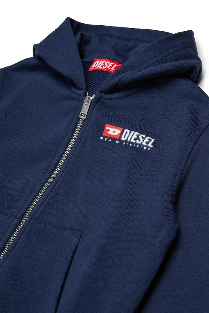 Pamuklu çocuk bluzu Diesel SDROPSHOODZ OVER SWEAT-SHIRT