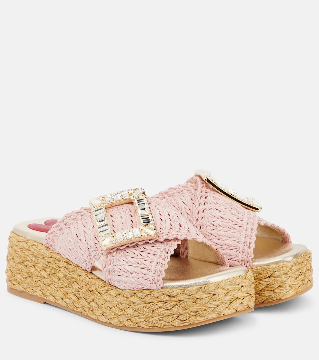 Roger Vivier - Espa 60 embellished raffia espadrille sandals