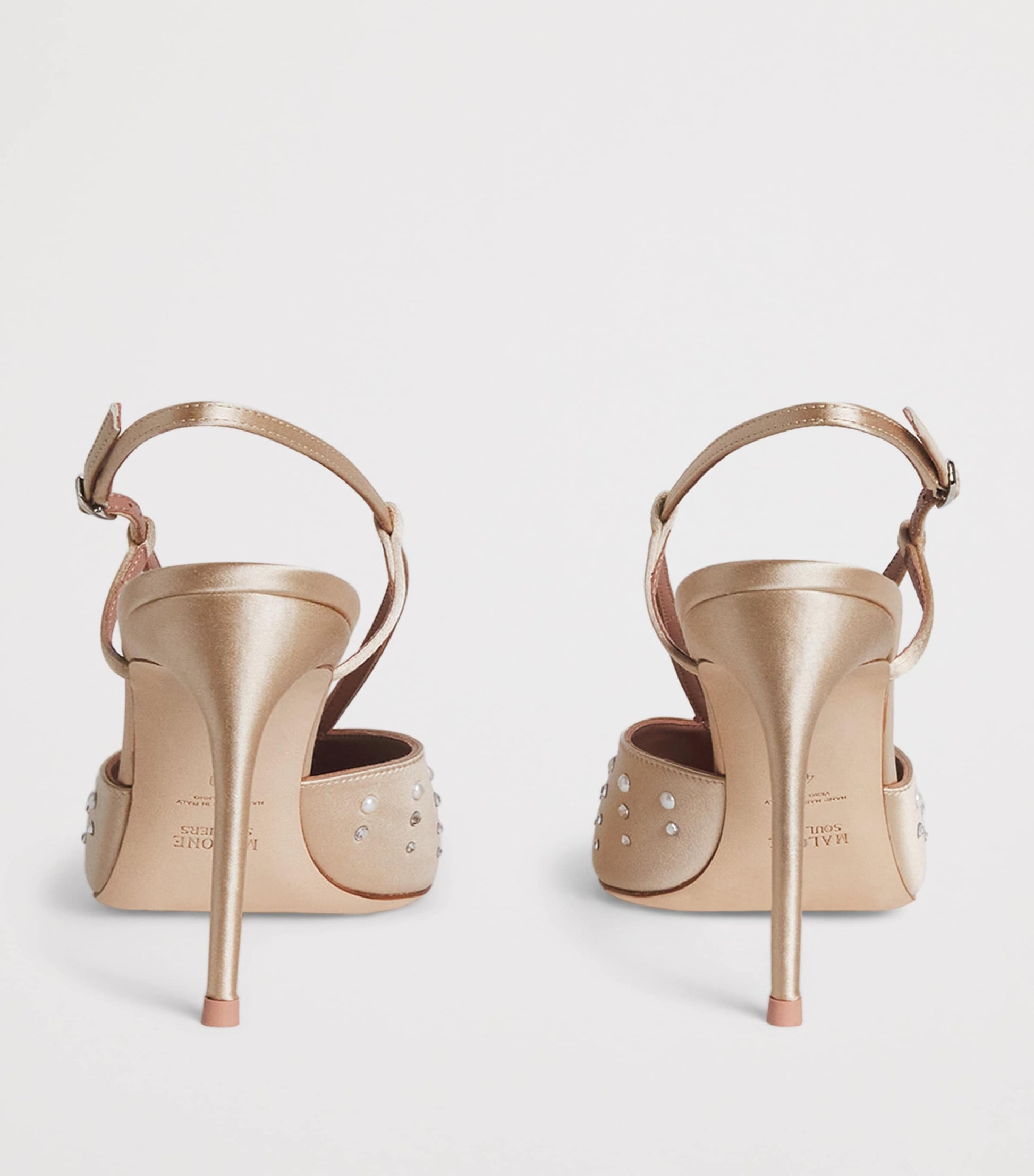 Satin Moore Slingback Pumps 90