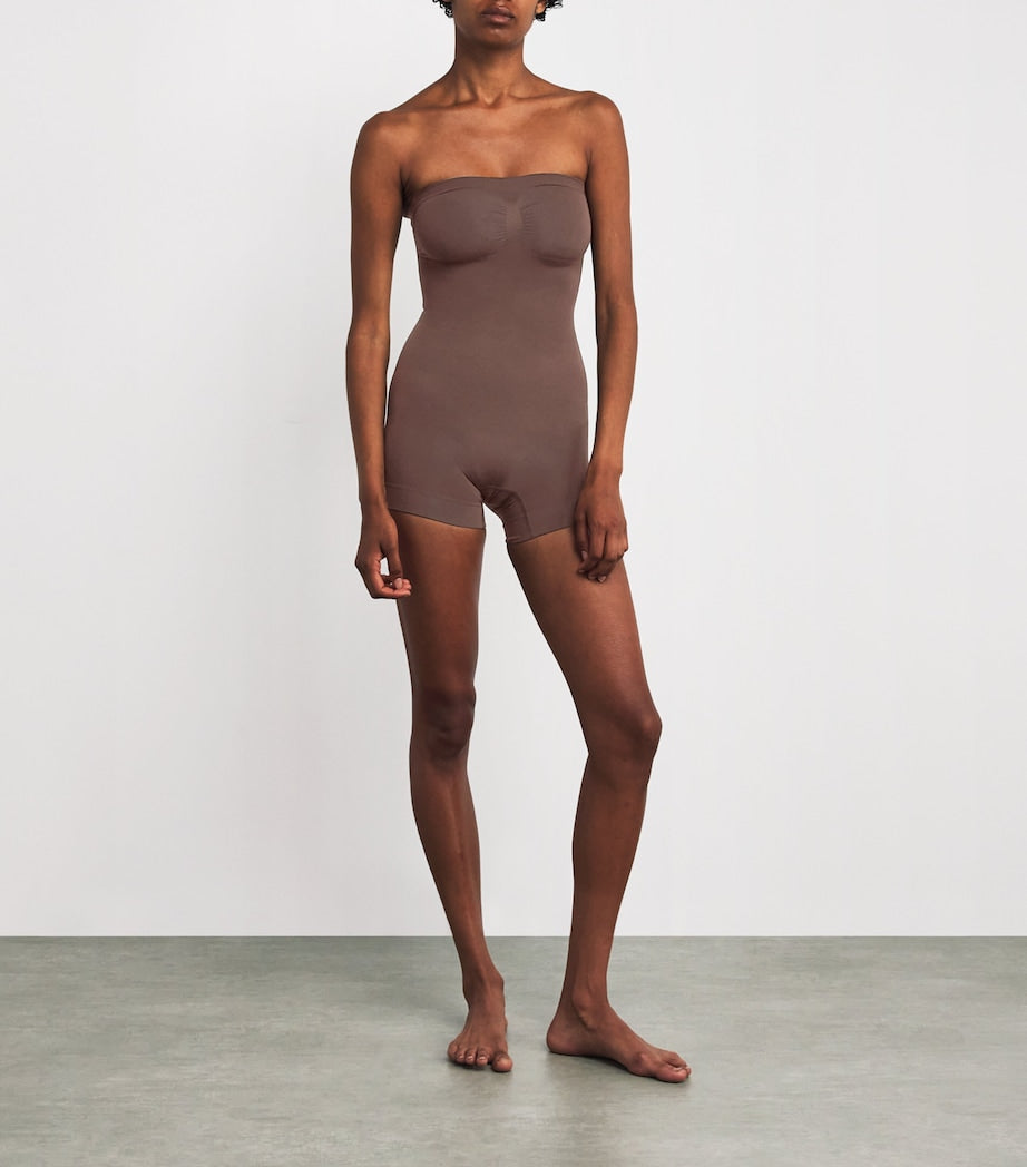 Seamless Sculpt Strapless Shorts Bodysuit COCOA