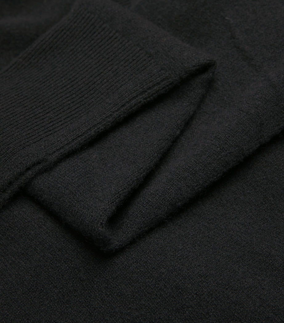 Black Cashmere V-Neck Sweater