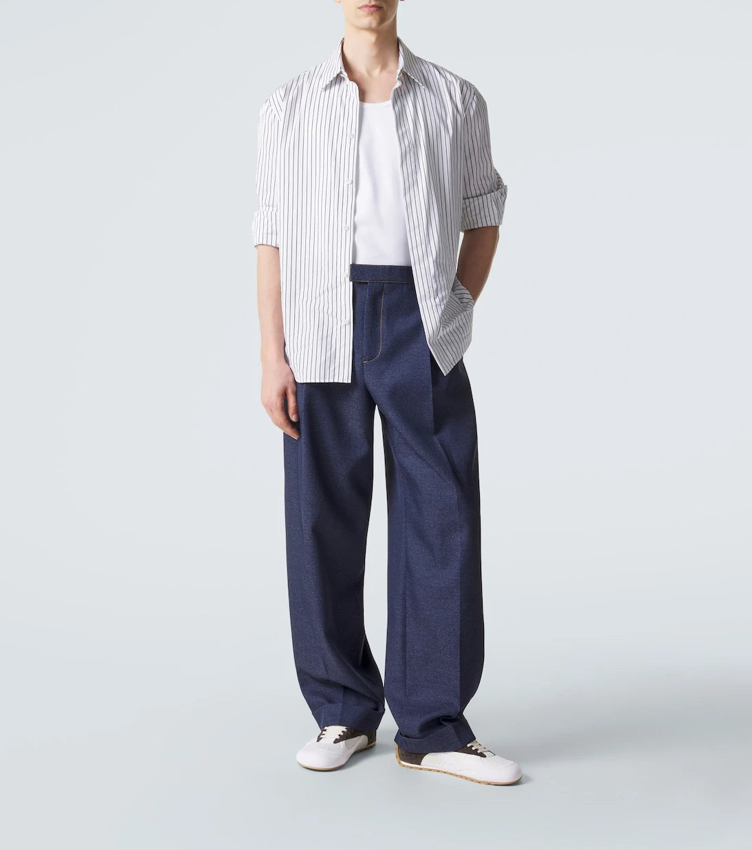 Bottega Veneta - Ribbed-knit cotton-blend tank top