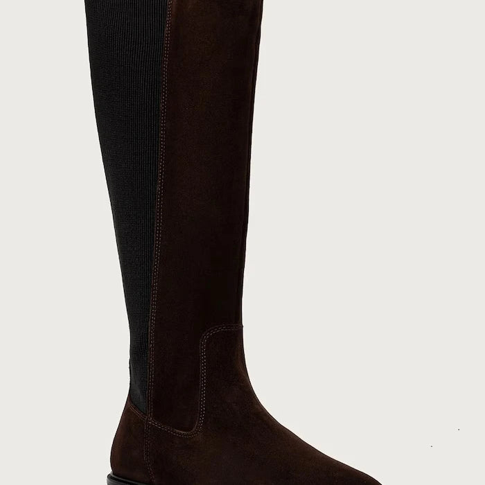 Diz Altı Kadın Süet Çizme ENAMEL FLAG SUEDE HIGH CHELSEA