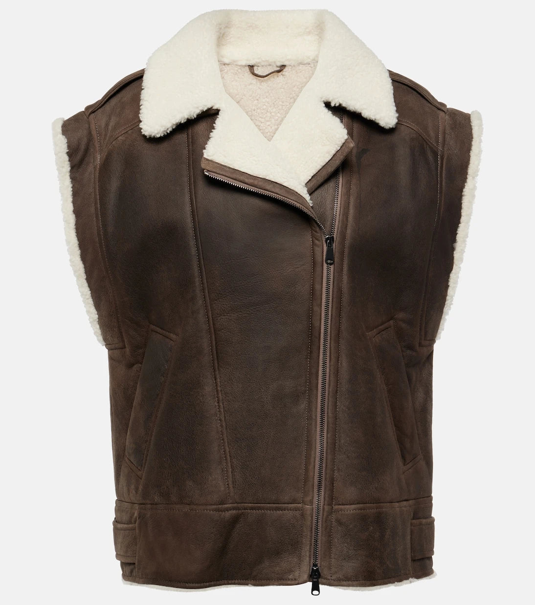 Brunello Cucinelli - Shearling-lined leather vest