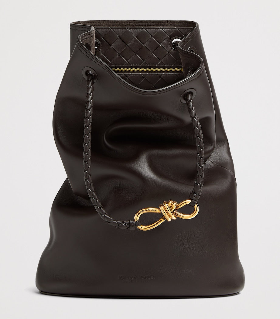 Bottega Veneta Leather Andiamo Backpack
