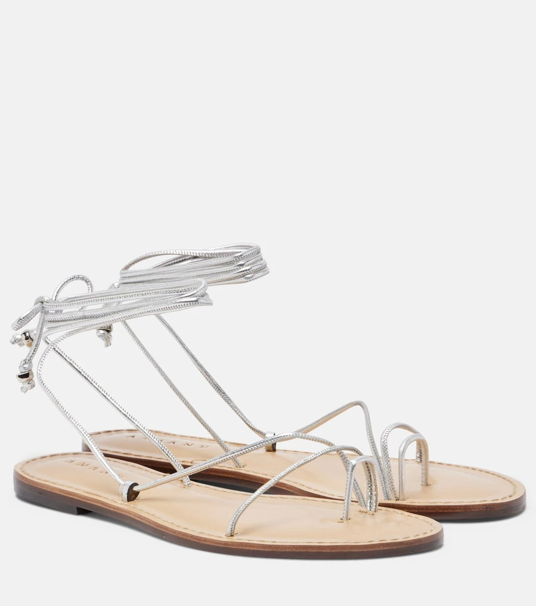 Amanu - Karima metallic leather sandals