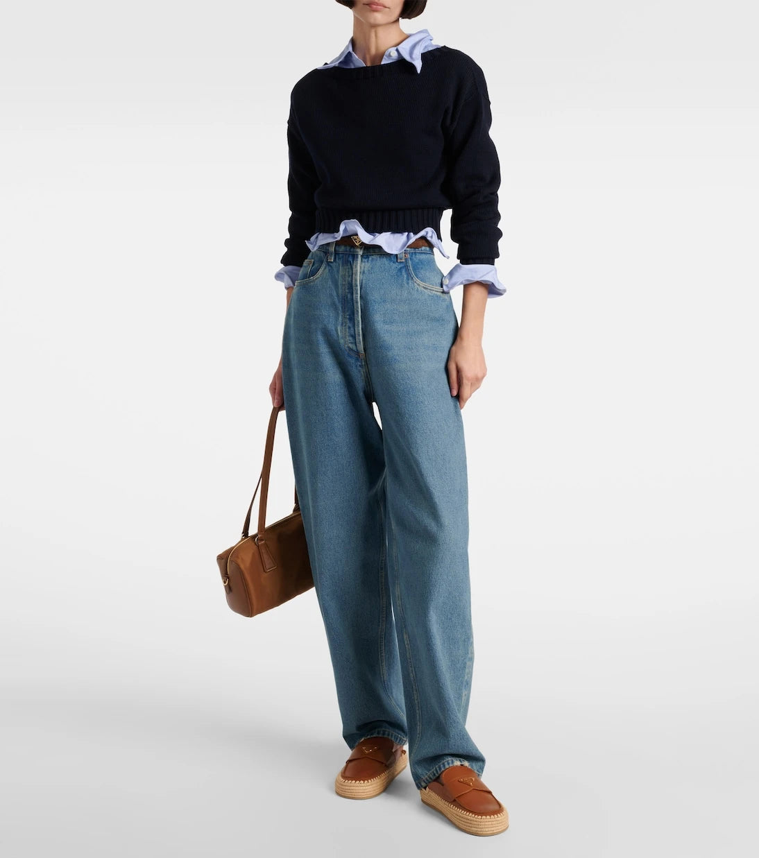 Prada - Deri espadril terlik